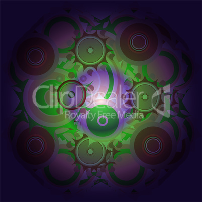 Abstract picture with circle pattern, fractal mandala