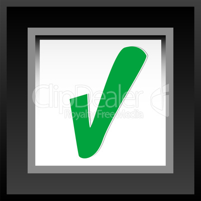 yes check mark, web application icons, approved idea business concept