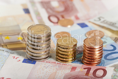 Euro Geldmünzen und Geldscheine - Euro Coins and bills