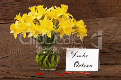 Ostergruß mit Narzissen - Easter greeting with daffodils