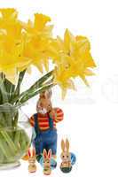 Osterhasen unter Narzissen - Easter Bunny under daffodils