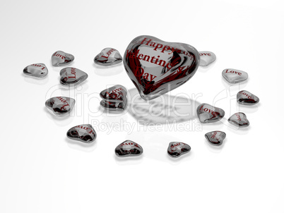 Valentinstag - Herze aus Glas