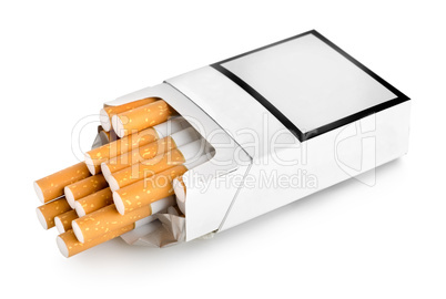 Open pack of cigarettes