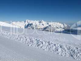 Winter scenery in the Swiss Alps