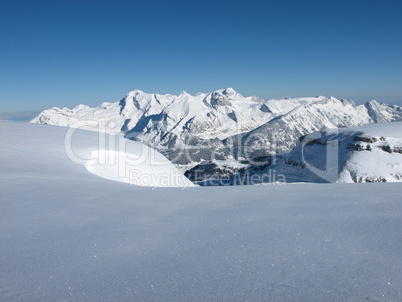 Snow covered mountains, Mt  Saentis