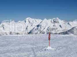 Ski area Toggenburg, view of Mt  Saentis
