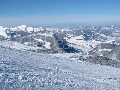 Winter panorama from Chaeserrugg, Toggenburg