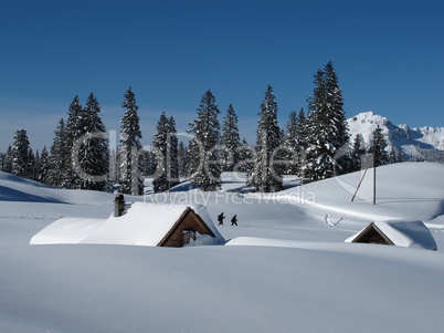 Winter scene in Toggenburg