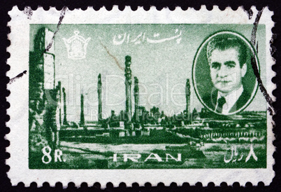 Postage stamp Iran 1966 Ruins of Persepolis