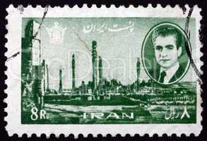 Postage stamp Iran 1966 Ruins of Persepolis