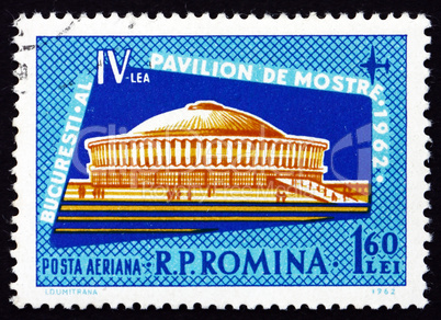Postage stamp Romania 1962 Exhibition Hall, Bucharest