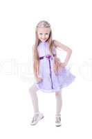 Beautiful little girl in purple dress