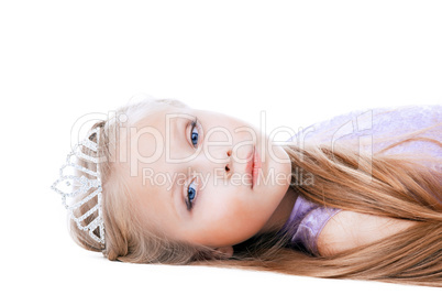 Beautiful little girl in tiara