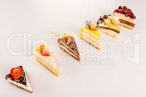 Choice of petite cakes delicious dessert selection