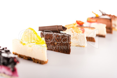 Slice cake selection delicious sweet tart