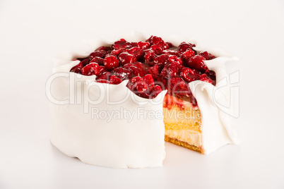 Icing raspberry cake sugar dessert red berries