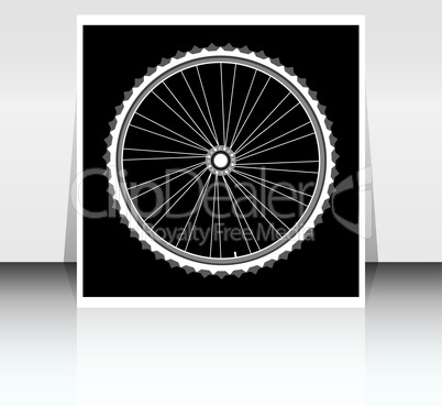 bicycle wheel black silhouette