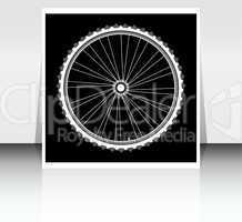 bicycle wheel black silhouette