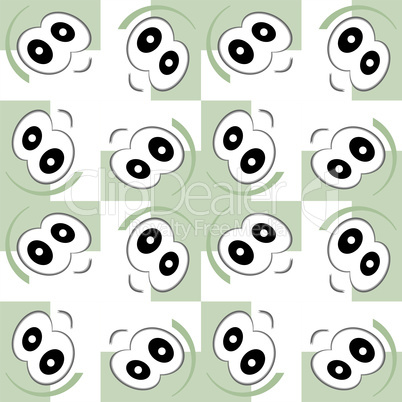 Cartoon eyes seamless pattern