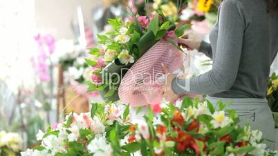 Client Shopping In Florist Shop