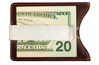 Dollars in money clip.