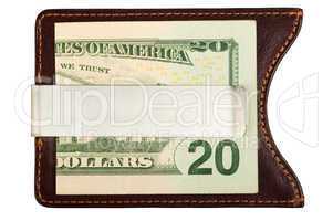 Dollars in money clip.