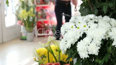 Chrysanthemums In Flower Shop