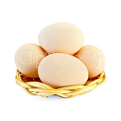 Eggs in a wicker plate
