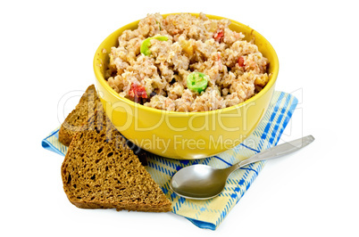 Porridge rye flakes with bread