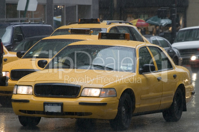 NYC Taxi im Regen