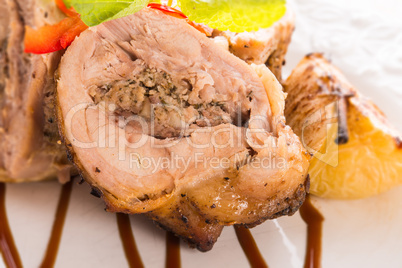 Turkey's beef olive with ham-sweet chestnut filling