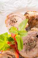 Turkey's beef olive with ham-sweet chestnut filling