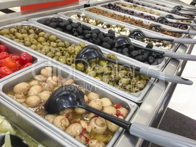 Olive Variety Buffet in Delicatessen