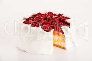 Icing raspberry cake sugar dessert red berries