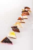 Selection sweet cake slice delicious tart