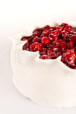 Raspberry icing cake red berries dessert