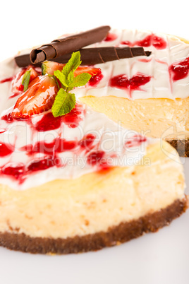Strawberry cheese cake fresh dessert creamy delicious