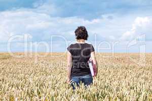 Agricultural engineer in the cornfield