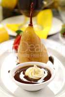 Poached Pear With Syrup