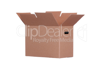 sideview of cardboard box