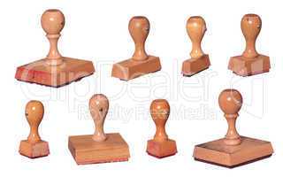 wooden rubber stamps