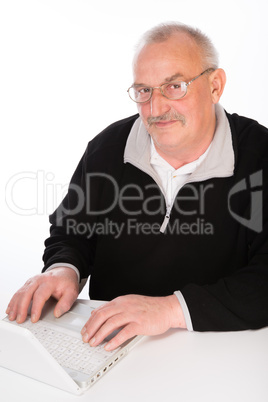 Mature man with laptop