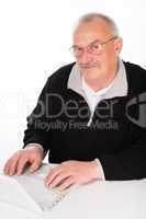 Mature man with laptop