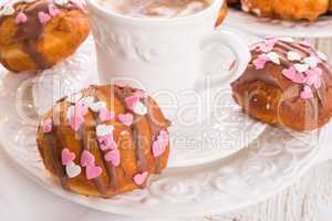 bismarck doughnuts on a plate