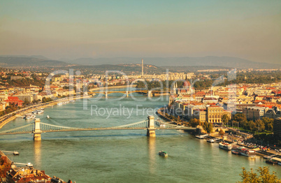 Panoramic overview of Budapest, Hungary