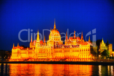 Hungarian Parliament building in Budapest