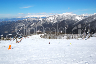 Free ride area on Chopok in Jasna ski resort, Low Tatras, Slovak