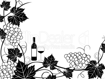 Grapes Frame Illustration