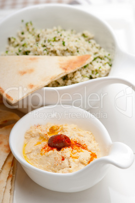 taboulii couscous with hummus