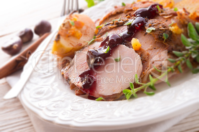 roasted turkey - selective focus